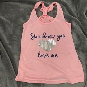 Pink graphic tank top